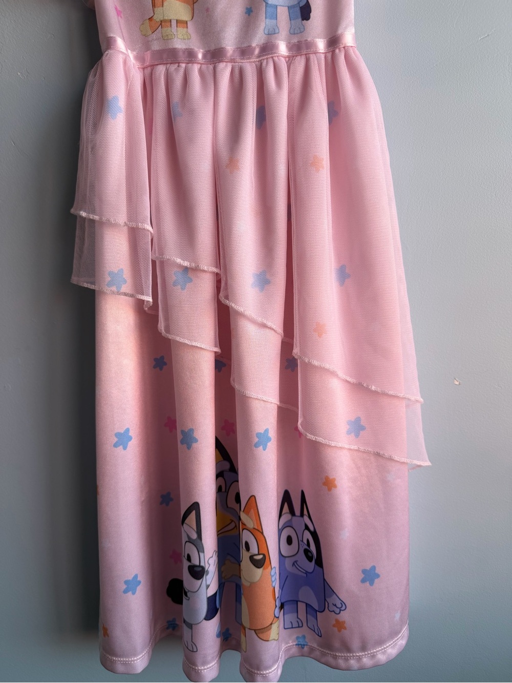 Girls' Pink Character Flutter-Sleeve Nightgown Size 4T - Picture 5 of 12